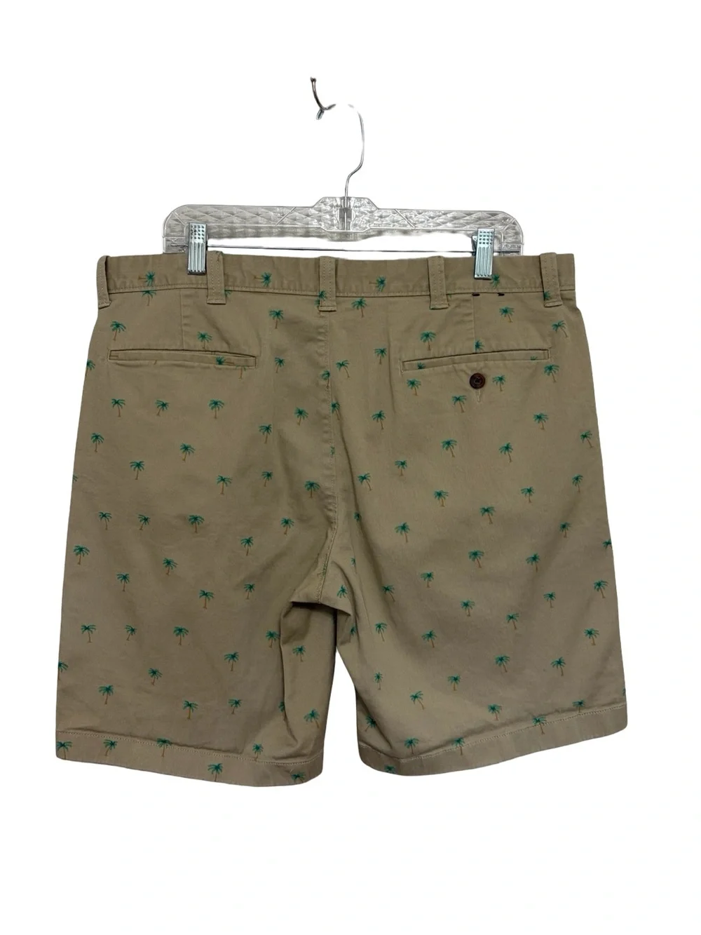 J. Crew Factory Men’s 9” Khaki Chinos with Palm Tree Print - Size 36